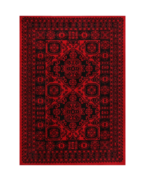 Tribe Red and Black Rug