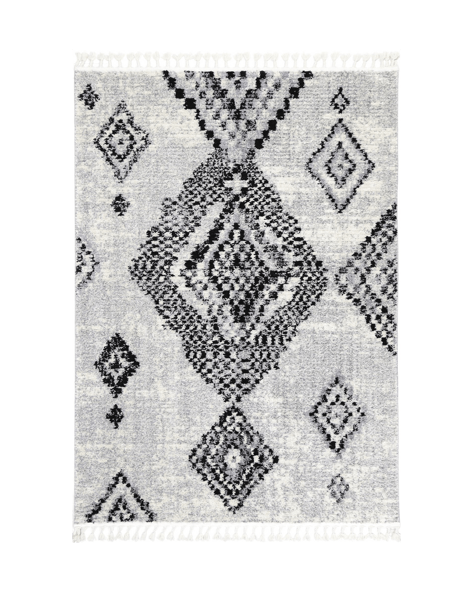 Mansour Aztec Grey Geometric Rug