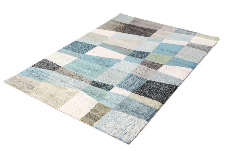Passion Blue and Grey Modern Rug