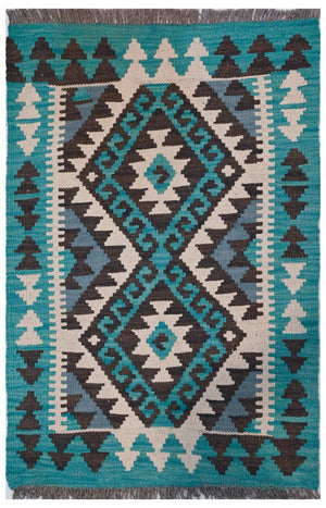 Chobi Kilim - 94 cm x 62 cm