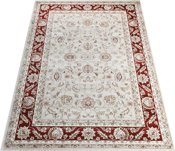 Prague Francesca Cream & Red Traditional Rug