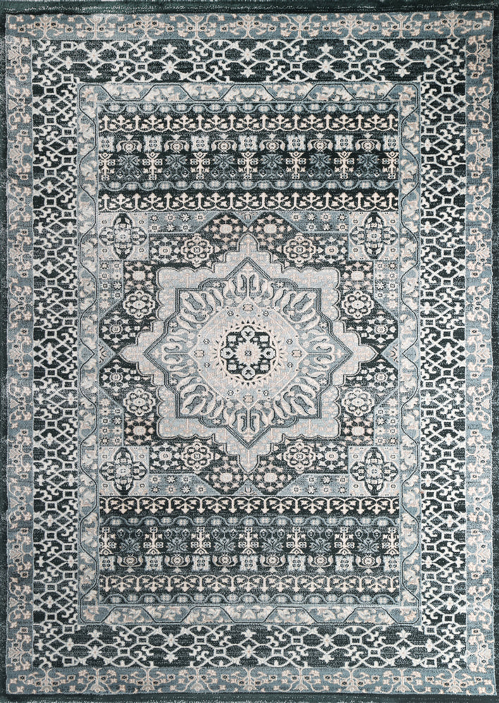 Prague Cecile Green & Ivory Traditional Rug