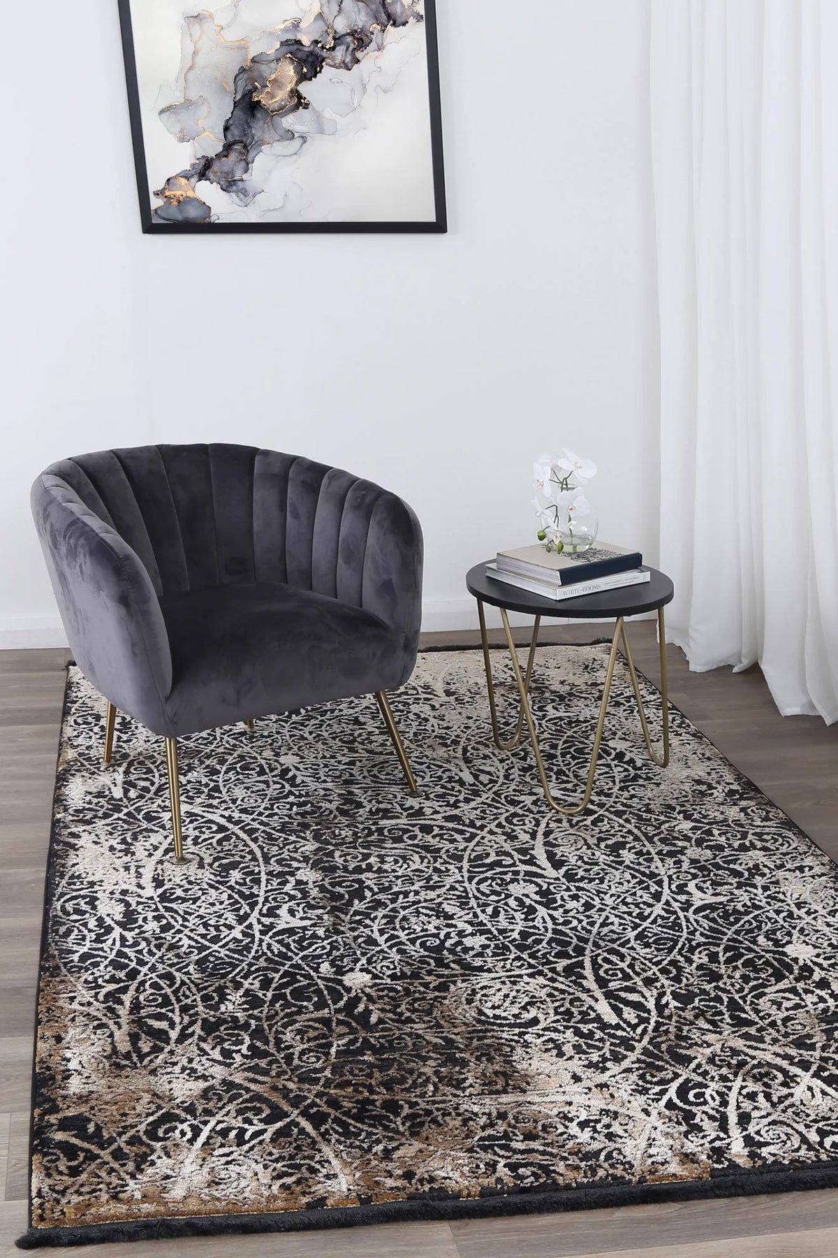 Entwine Rug Brooklyn Gold Entwine Rug (200 E0152 975 Gold) – Persian Rug Gallery