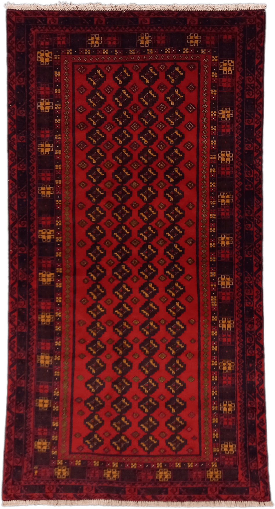 Vintage Turkoman Rug - 206 cm x 110 cm