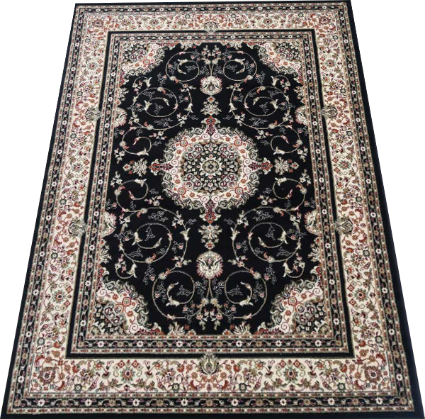 Classica Black Medallion Rug