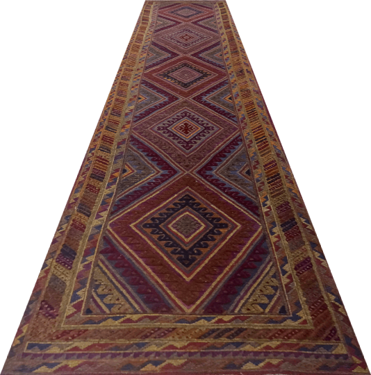 Mashwani Kilim Rug  - 379 cm x 81 cm