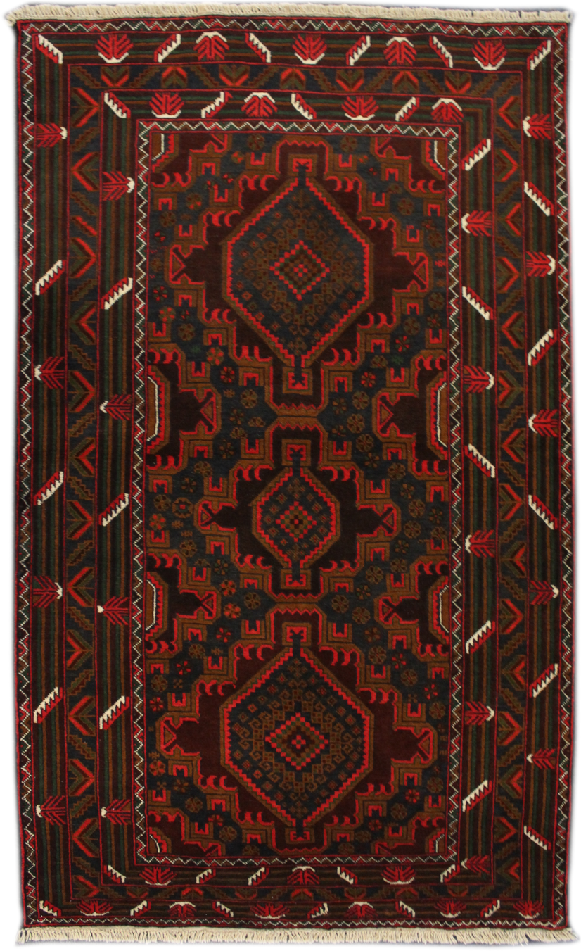 Fine Baluchi Rug - 204 cm x 125 cm