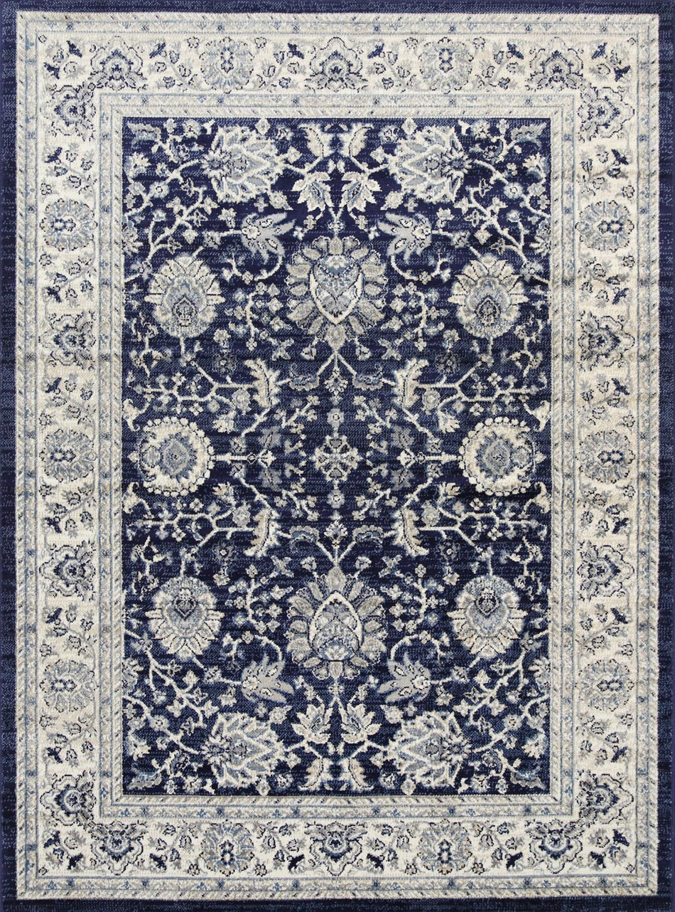 Arya Florettes Traditional Navy Rug