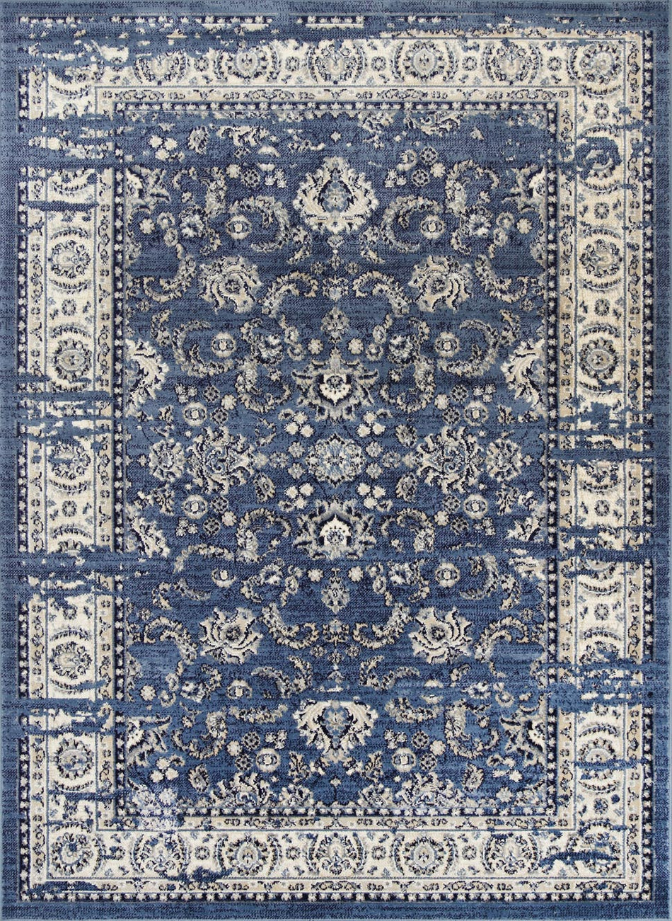 Arya Flowering Traditional Blue Rug