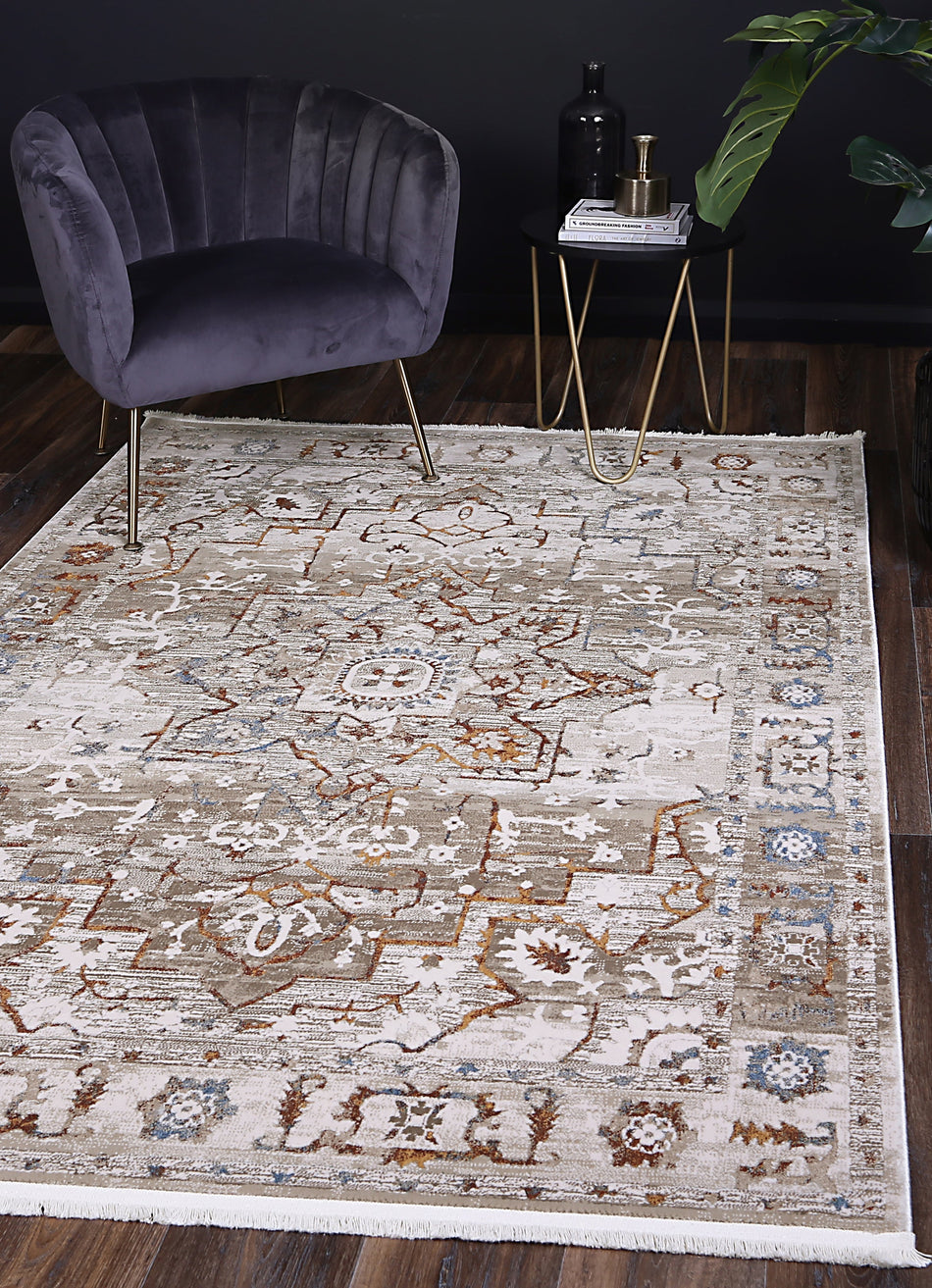 Paradise 5 Medallion Beige Multi Rug