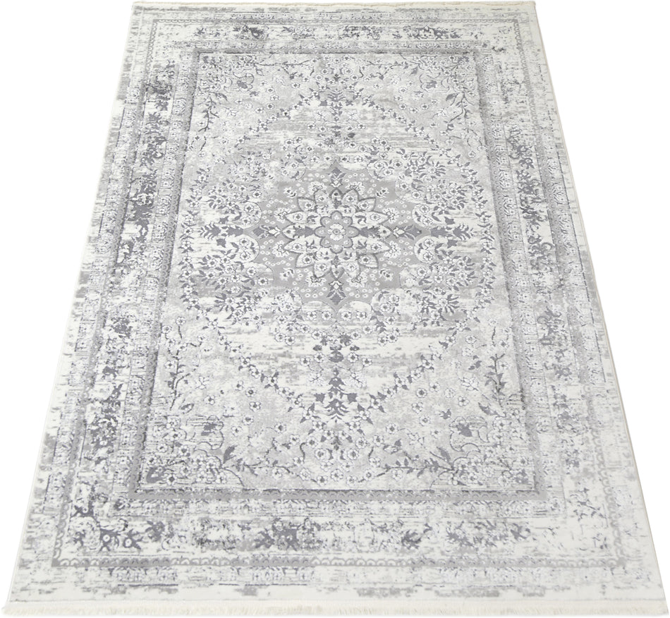 Bohemian Paradise Vintage Medalion Grey Rug