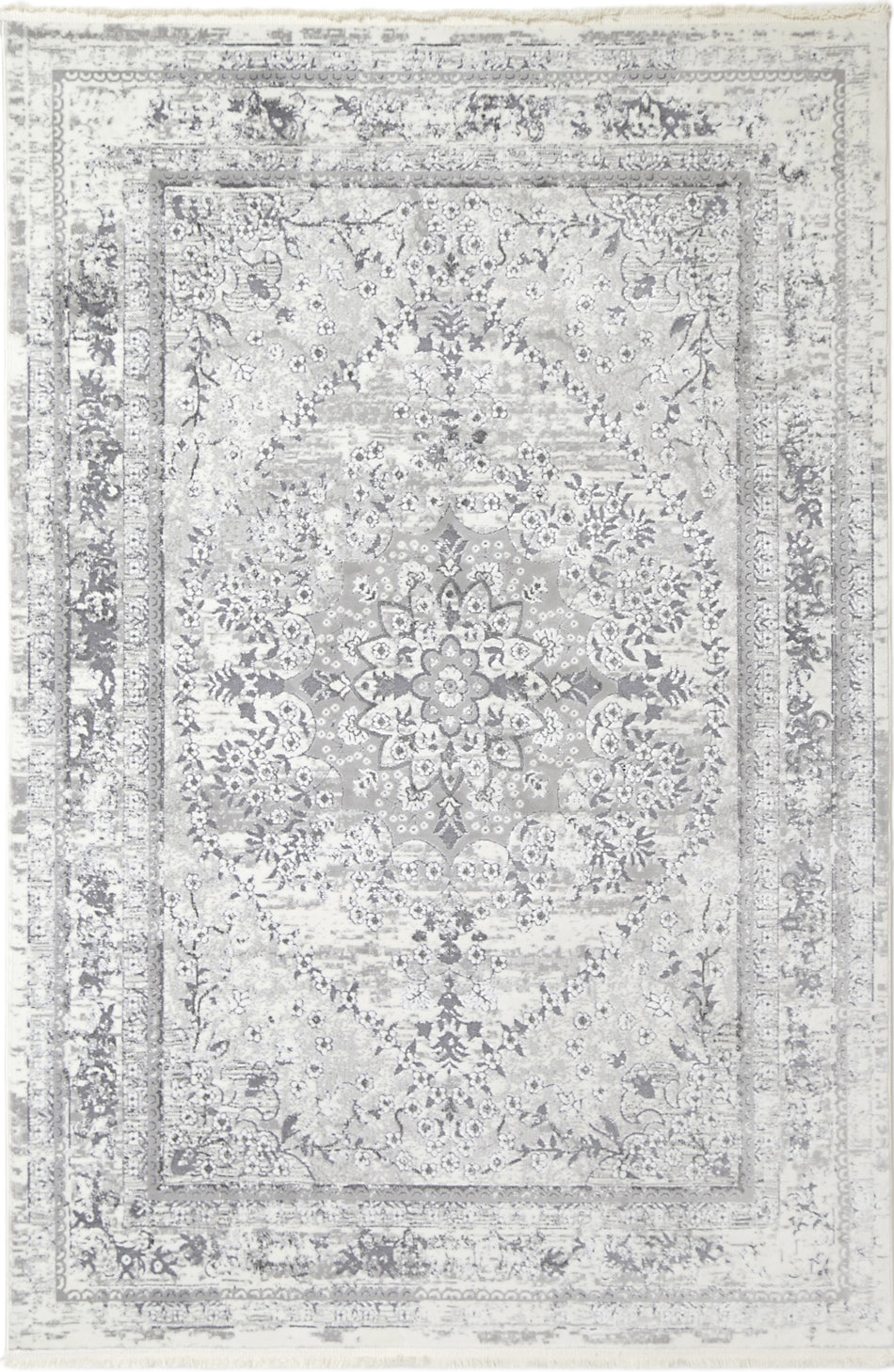 Bohemian Paradise Vintage Medalion Grey Rug