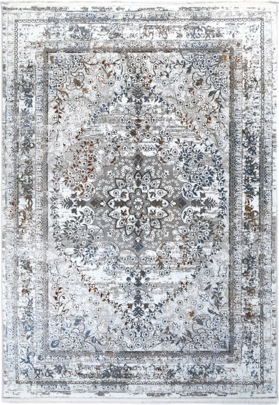 Bohemian Paradise Vintage Medallion Grey Multi Rug