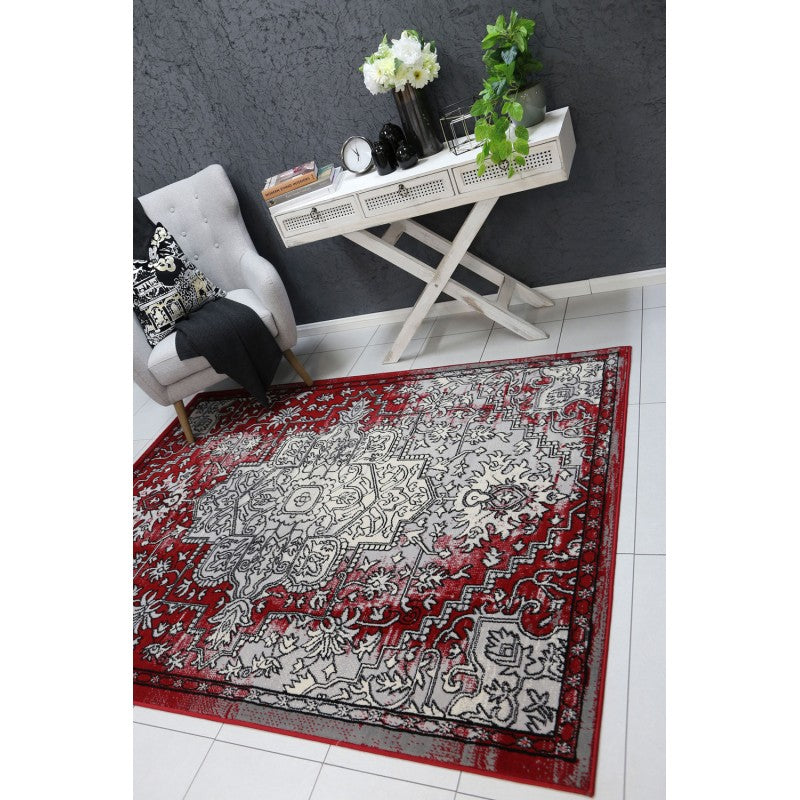 Elise Distressed Red Rug