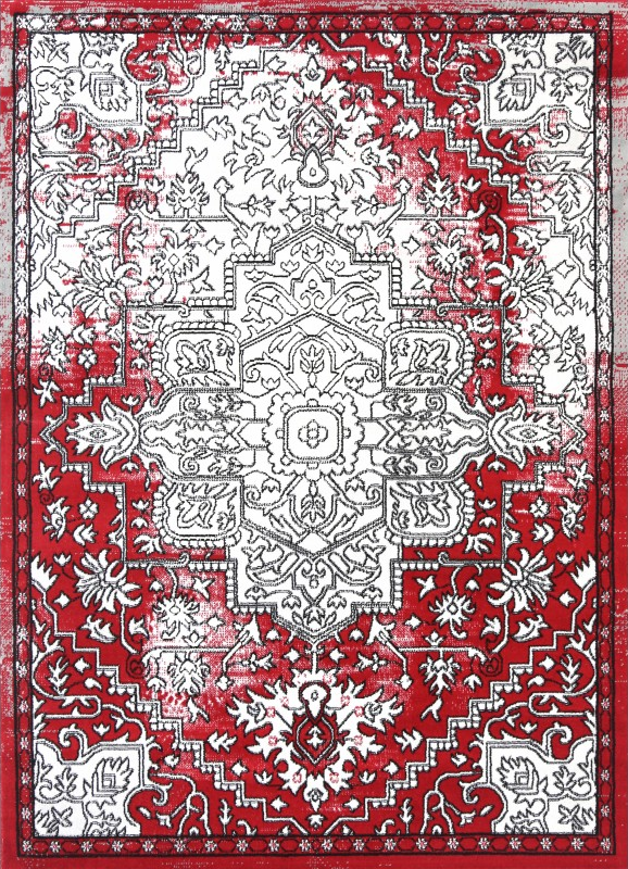 Elise Distressed Red Rug