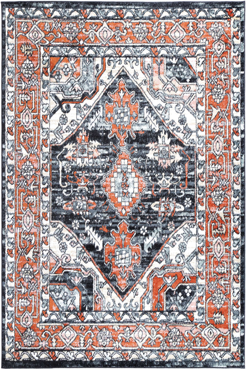 Estate Leoplda Traditional Black Designer Rug