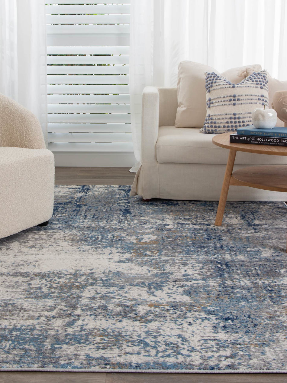 Expressions Navy Blue Modern Rug