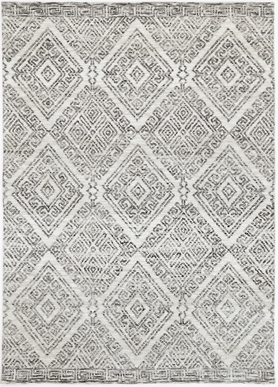 Amritsar Glenfalls Grey Tribal Rug