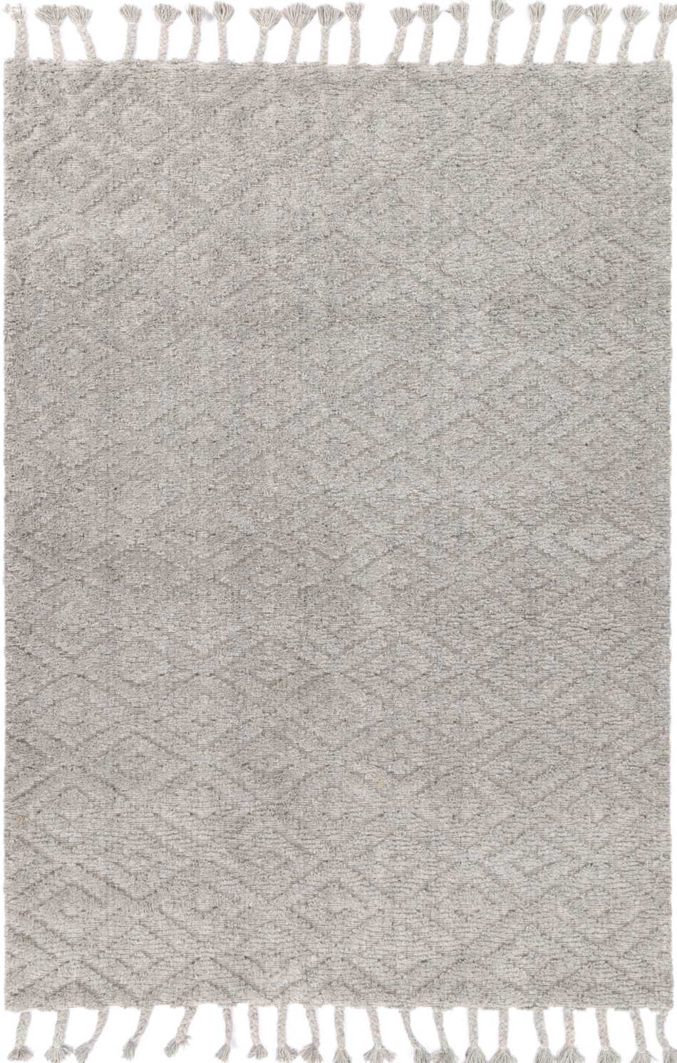 Goa Diamond Wool Blend Grey Rug