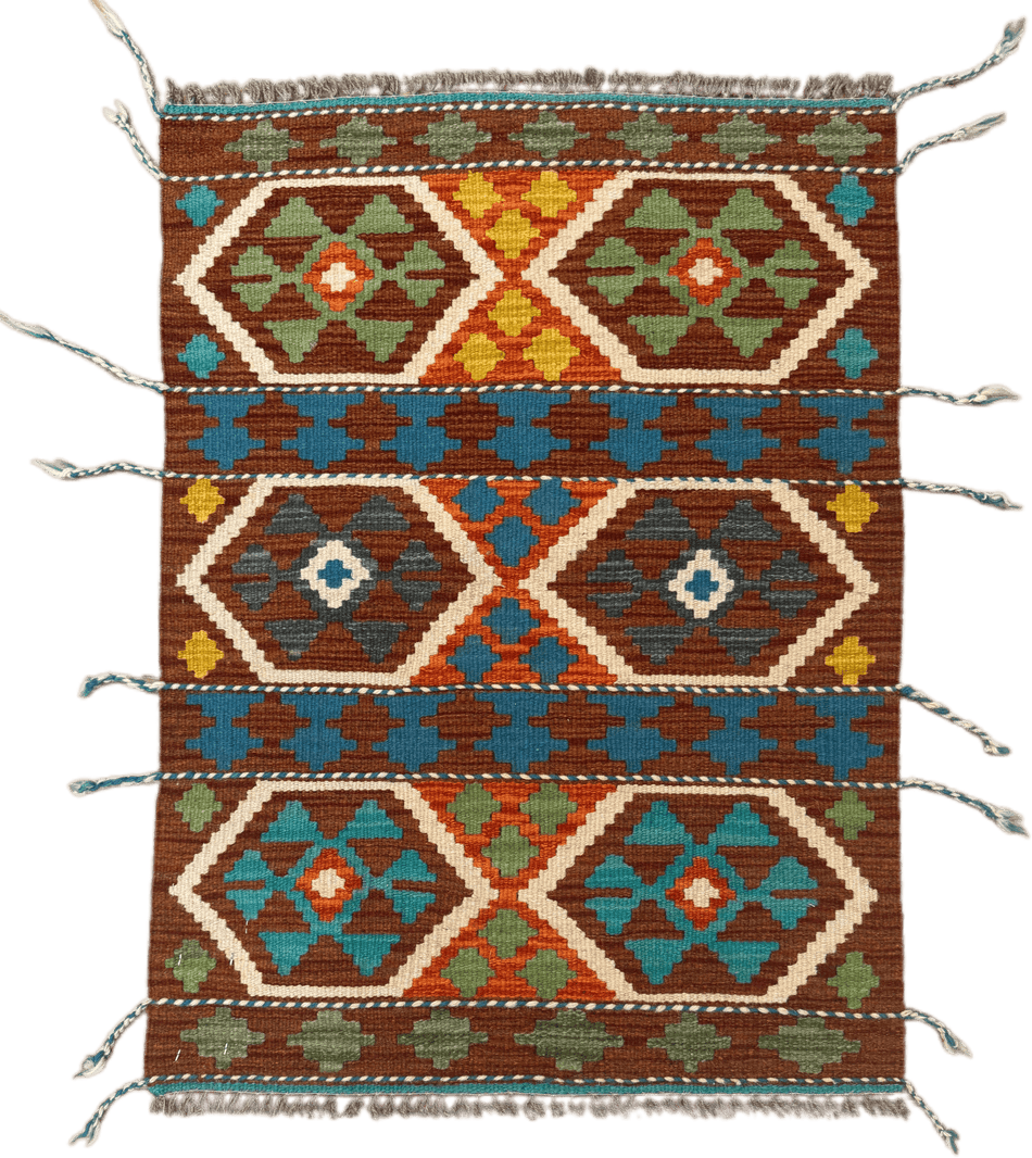 Chobi Kilim Rug - 84 cm x 60 cm