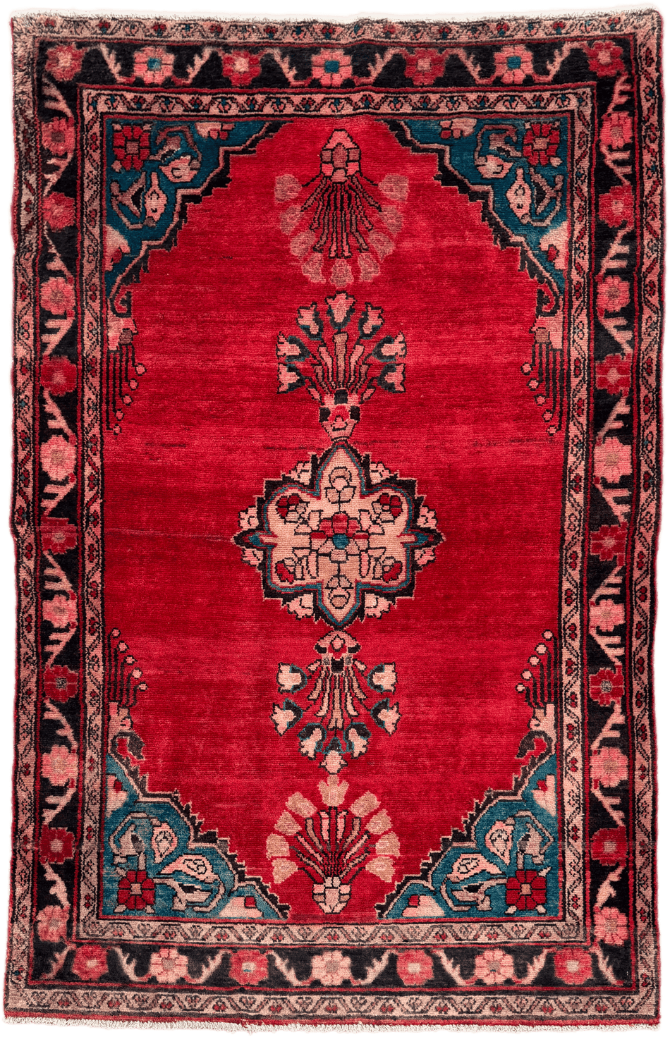 Vintage Kashan Rug - 198 cm x 128 cm