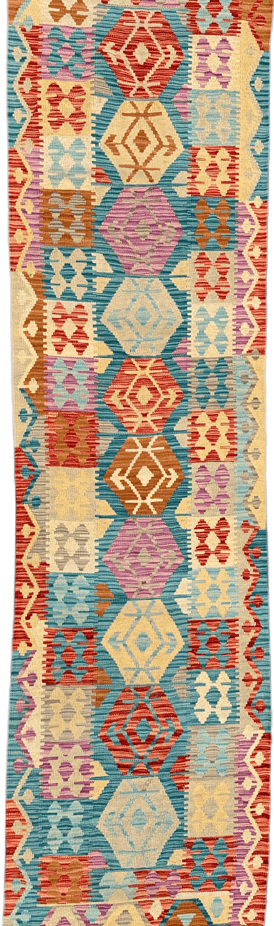 Chobi Kilim Rug - 299 cm x 78 cm