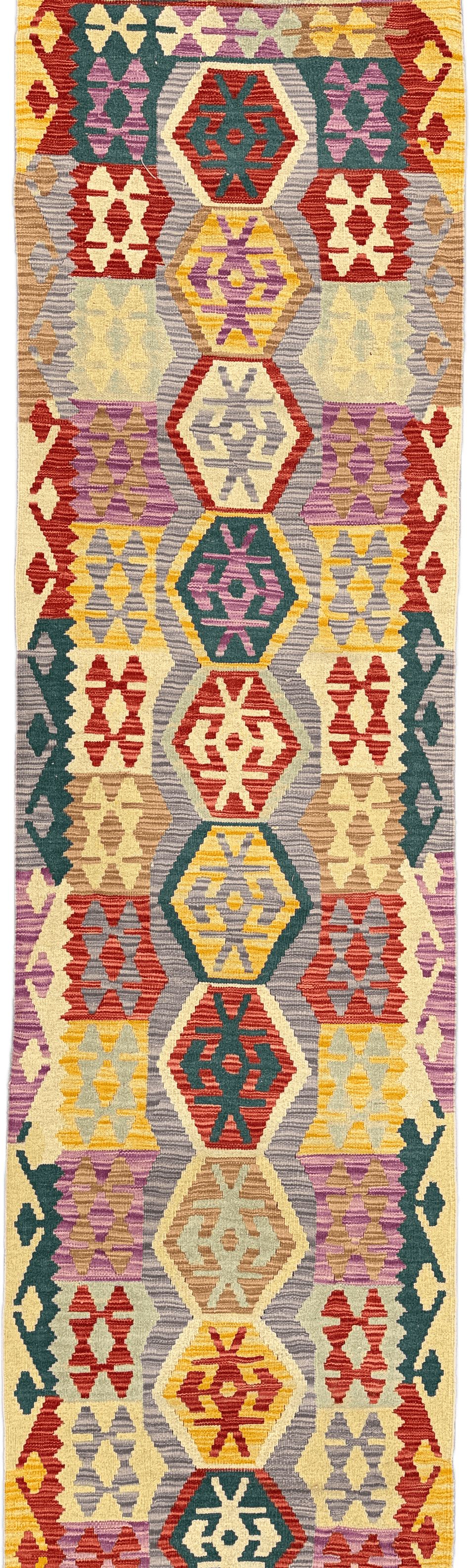 Chobi Kilim Rug - 310 cm x 78 cm