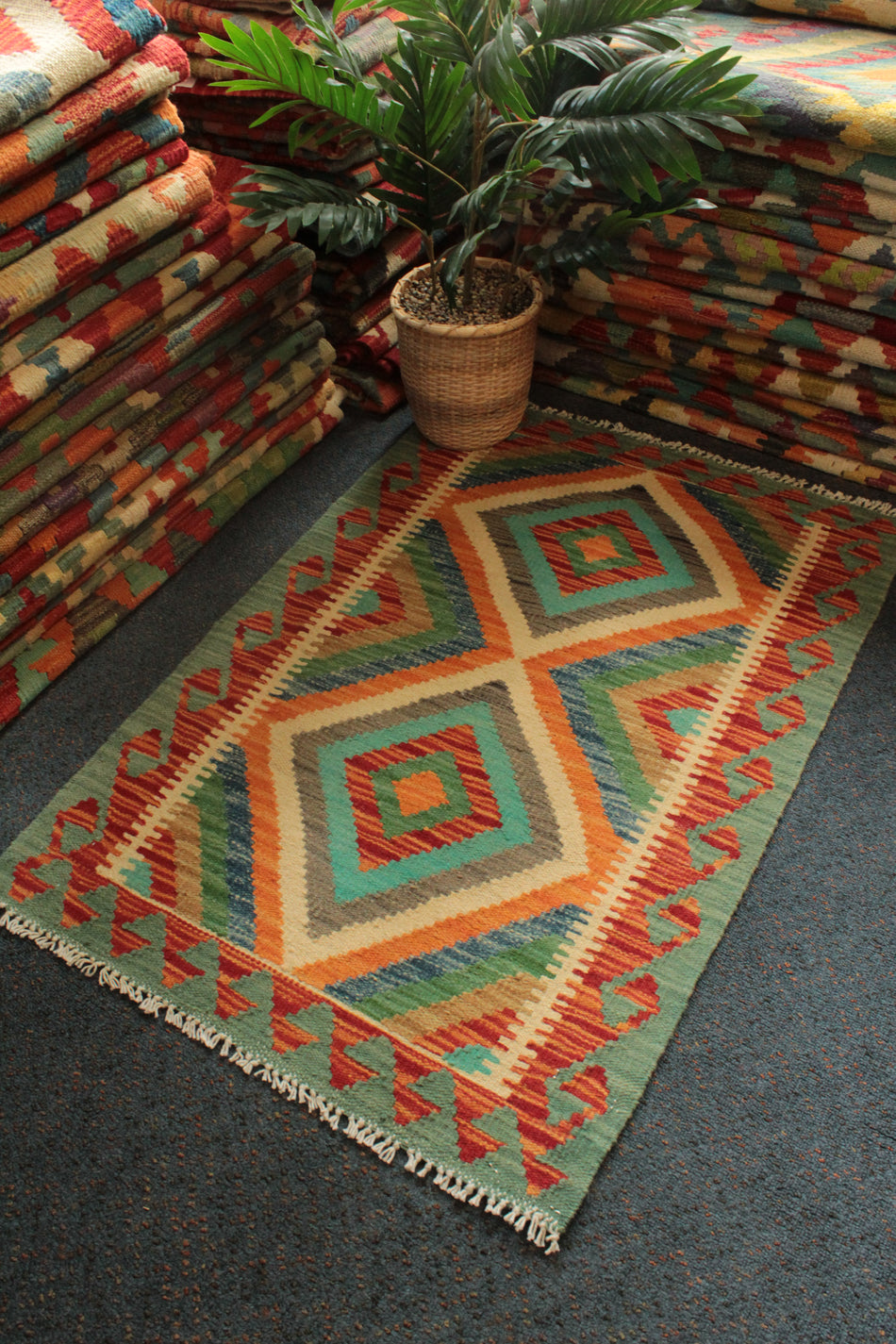 Chobi Kilim - 94 cm x 63 cm