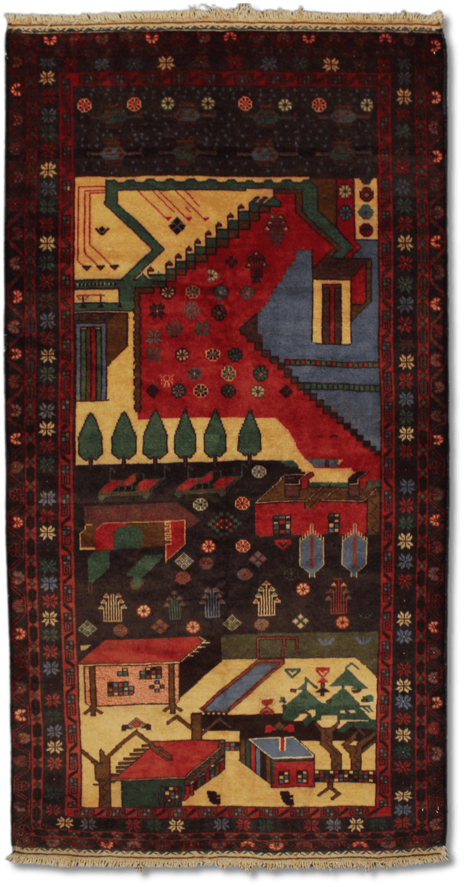 Baluchi Picture Rug - 205 cm x 106 cm