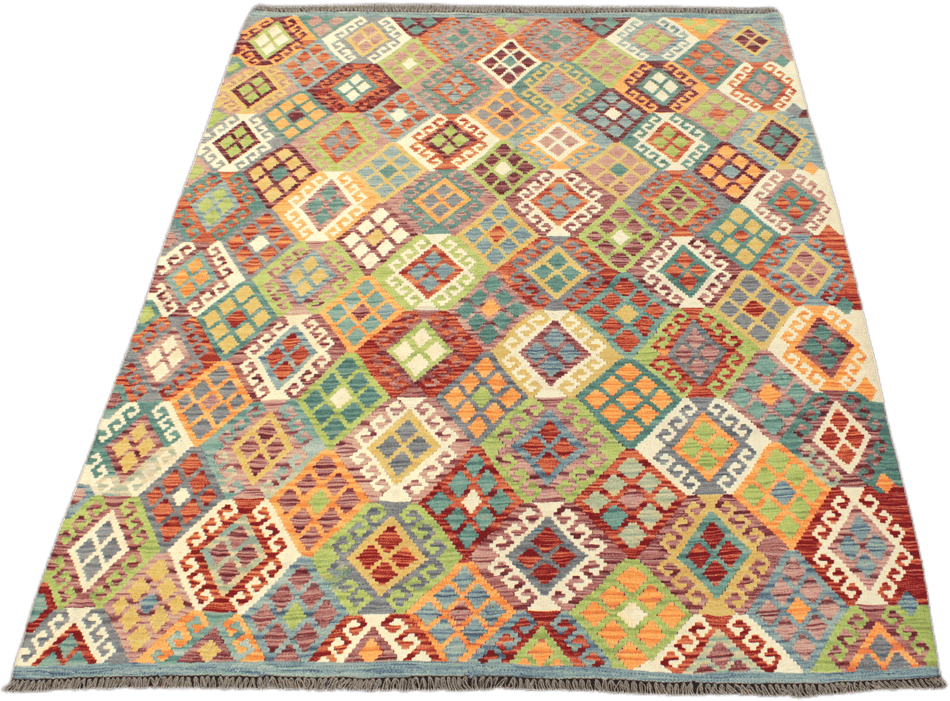 Chobi Kilim Rug - 246 cm x 190 cm