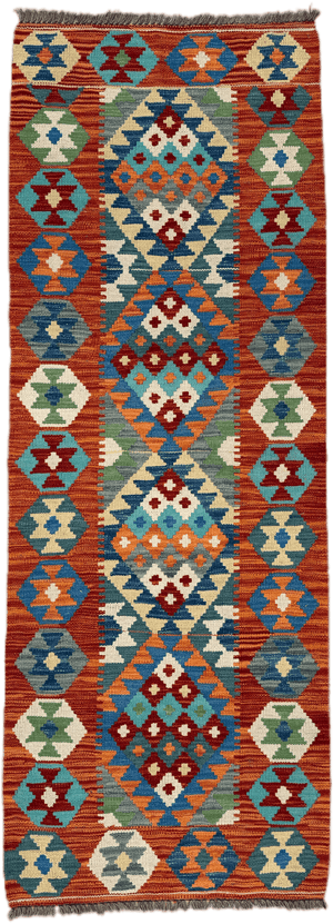 Chobi Kilim Rug - 191 cm x 69 cm