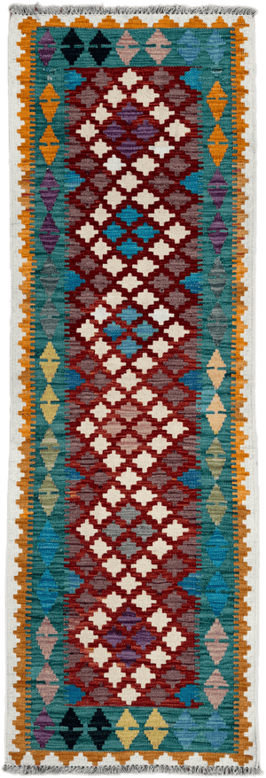 Chobi Kilim Rug - 196 cm x 67 cm