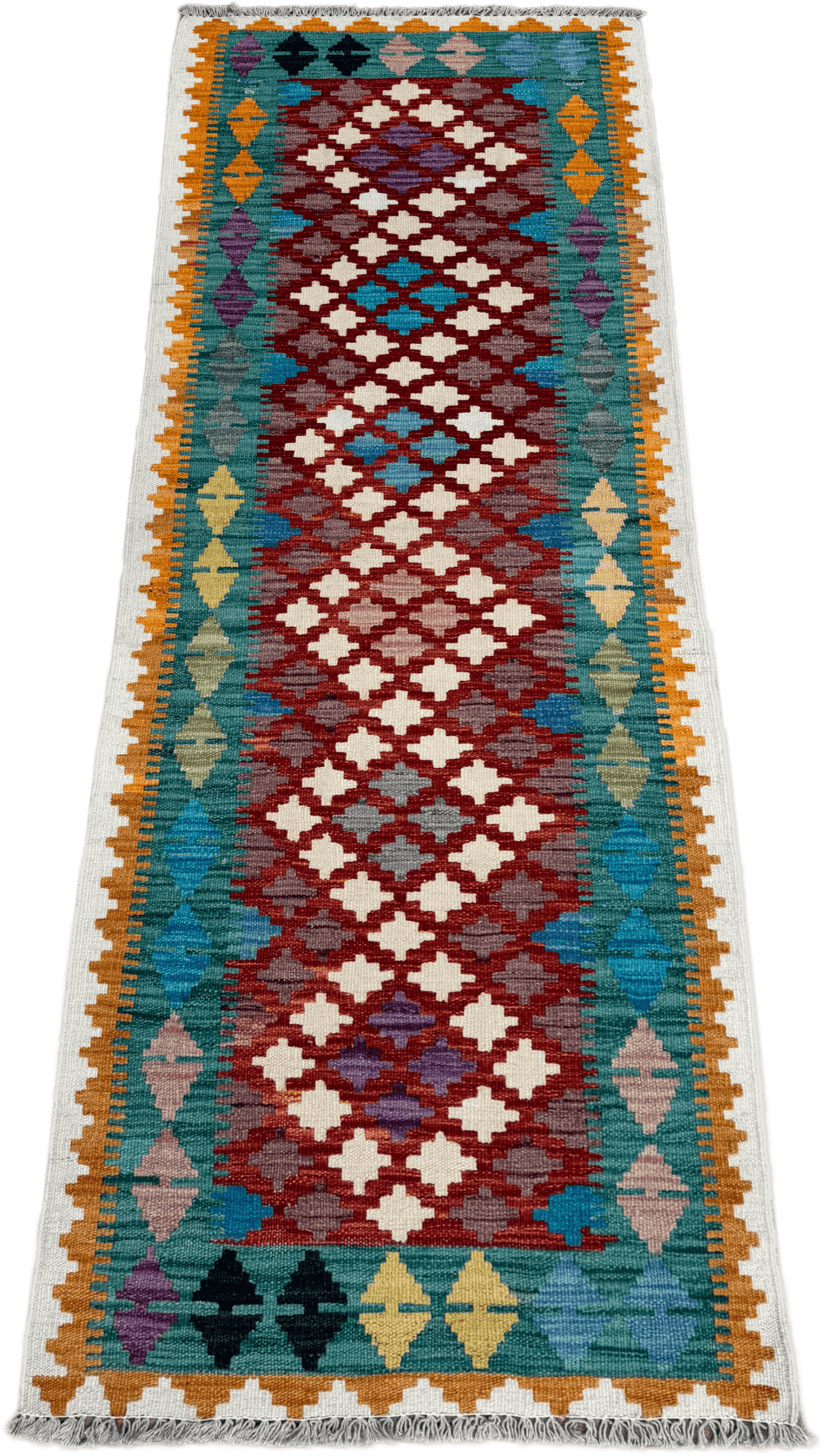 Chobi Kilim Rug - 196 cm x 67 cm