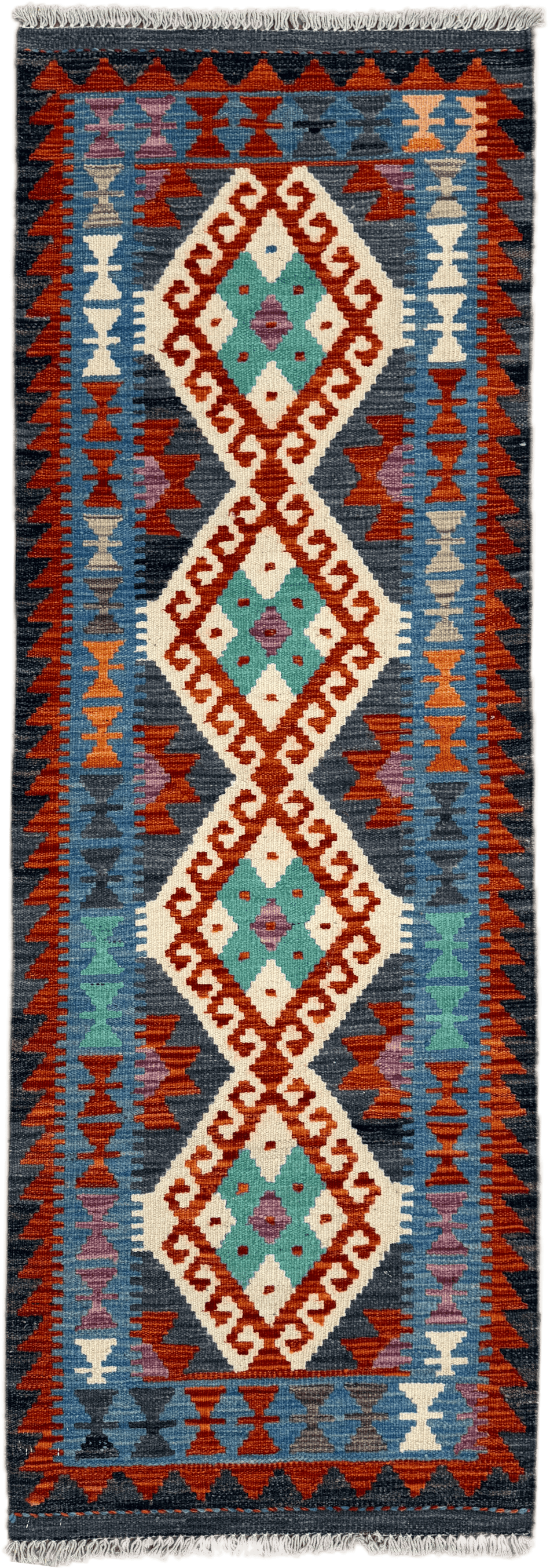 Chobi Kilim Rug - 188 cm x 66 cm