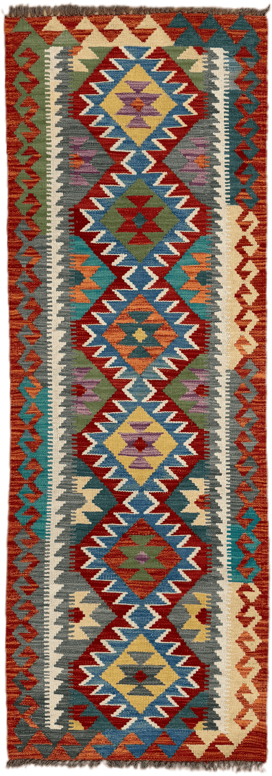 Chobi Kilim Rug - 202 cm x 71 cm
