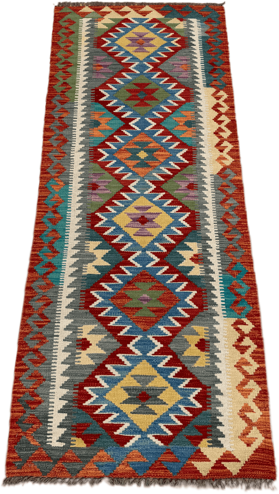 Chobi Kilim Rug - 202 cm x 71 cm