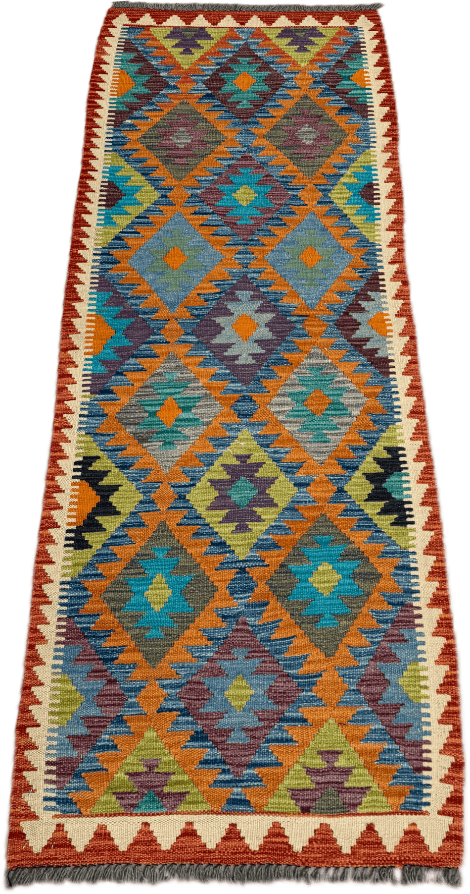 Chobi Kilim Rug - 201 cm x 67 cm