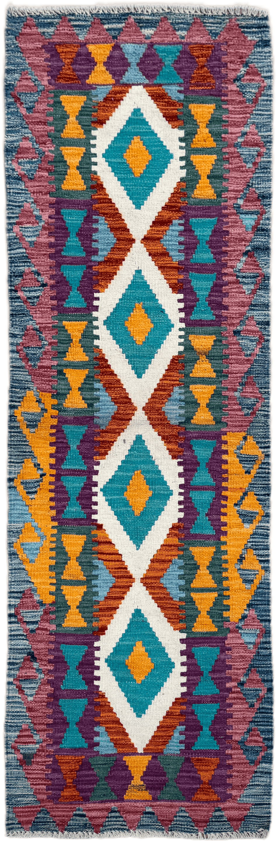 Chobi Kilim Rug - 197 cm x 65 cm
