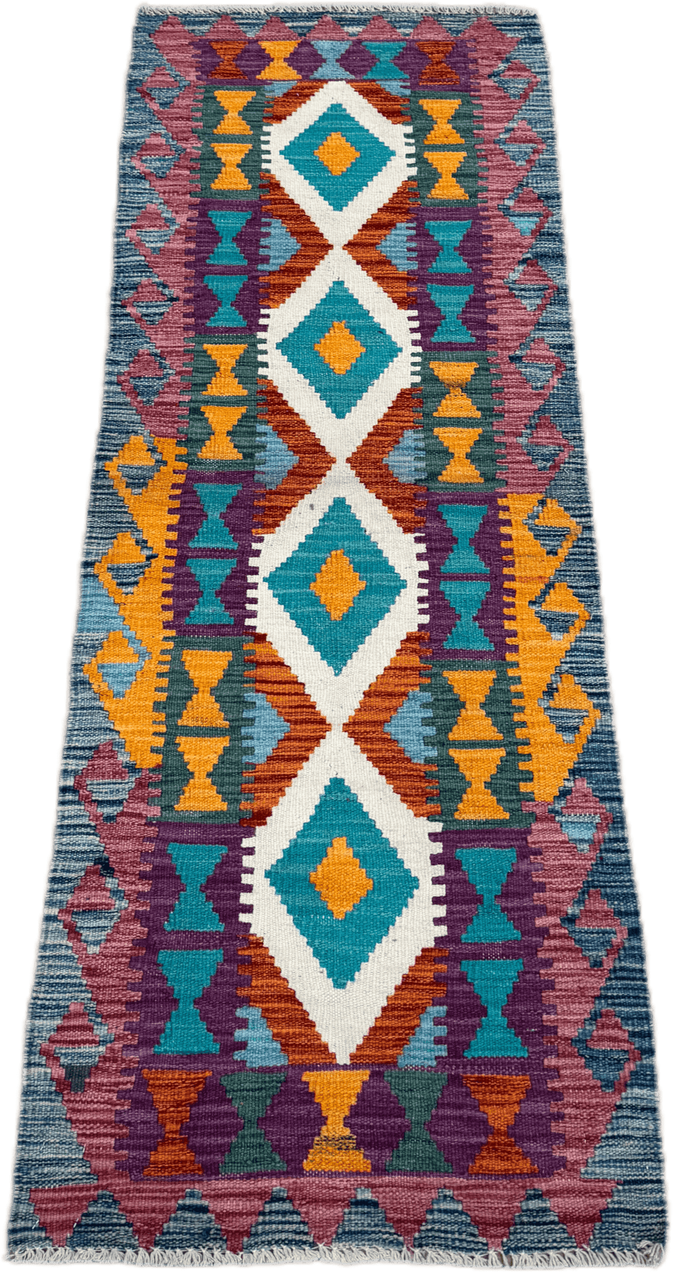 Chobi Kilim Rug - 197 cm x 65 cm