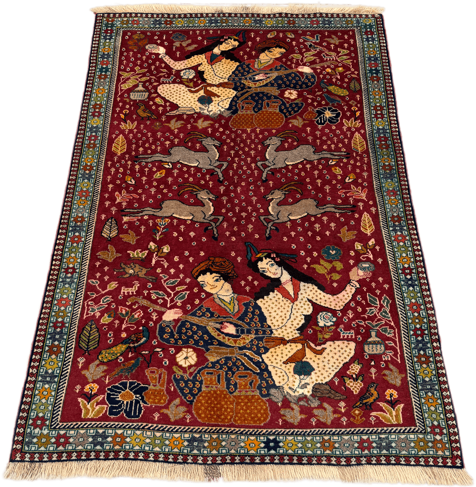 Shiraz Rug (Pictorial) - 118 cm x 195 cm