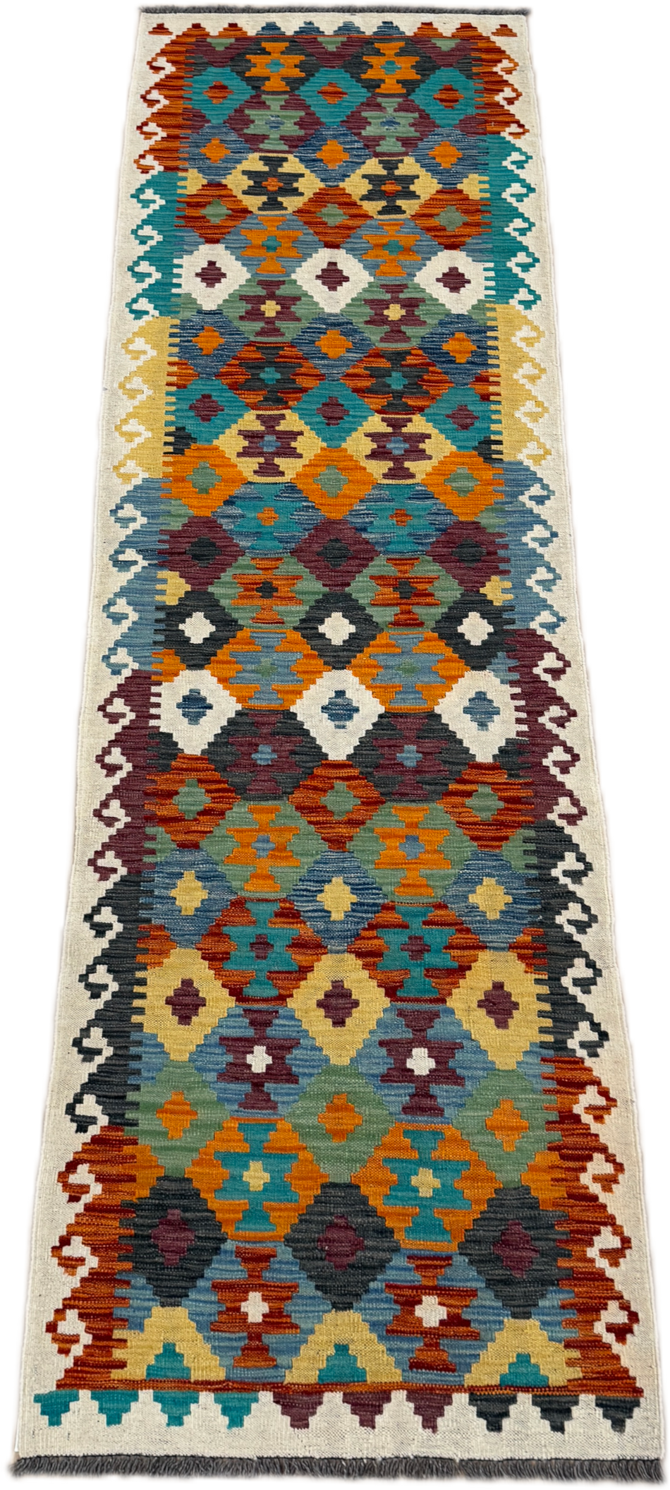Chobi Kilim Rug - 292 cm x 81 cm