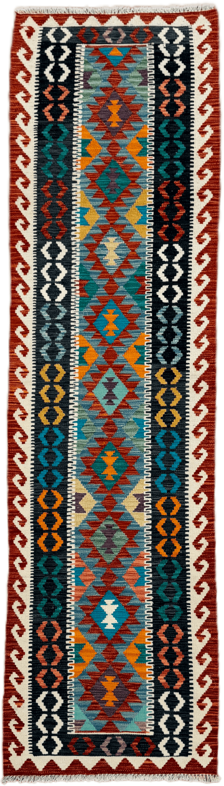 Chobi Kilim Rug - 283 cm x 81 cm