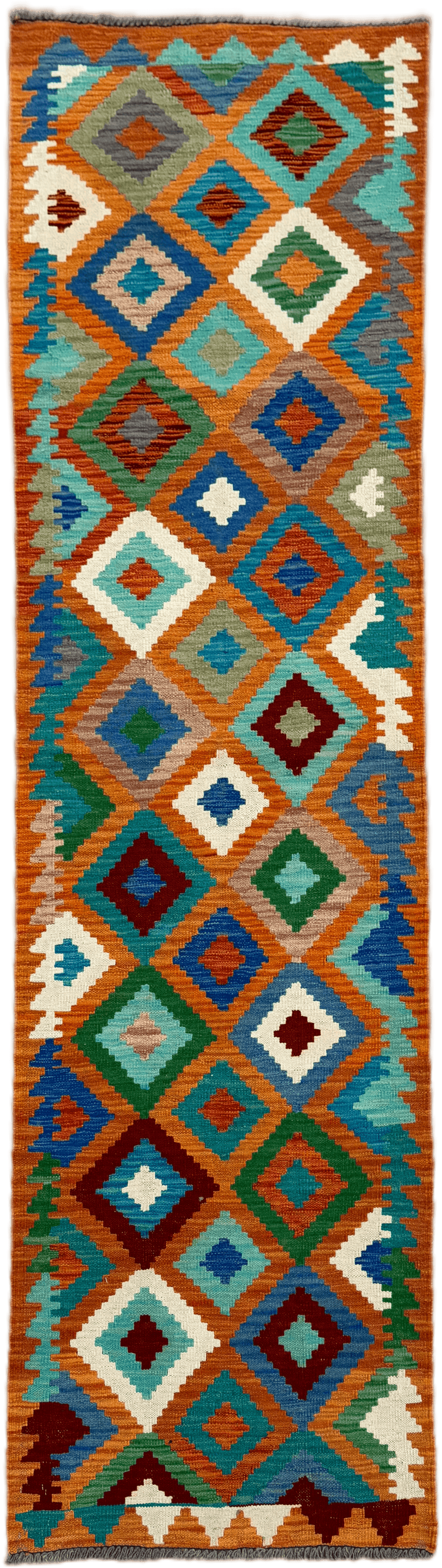 Chobi Kilim Rug - 287 cm x 81 cm