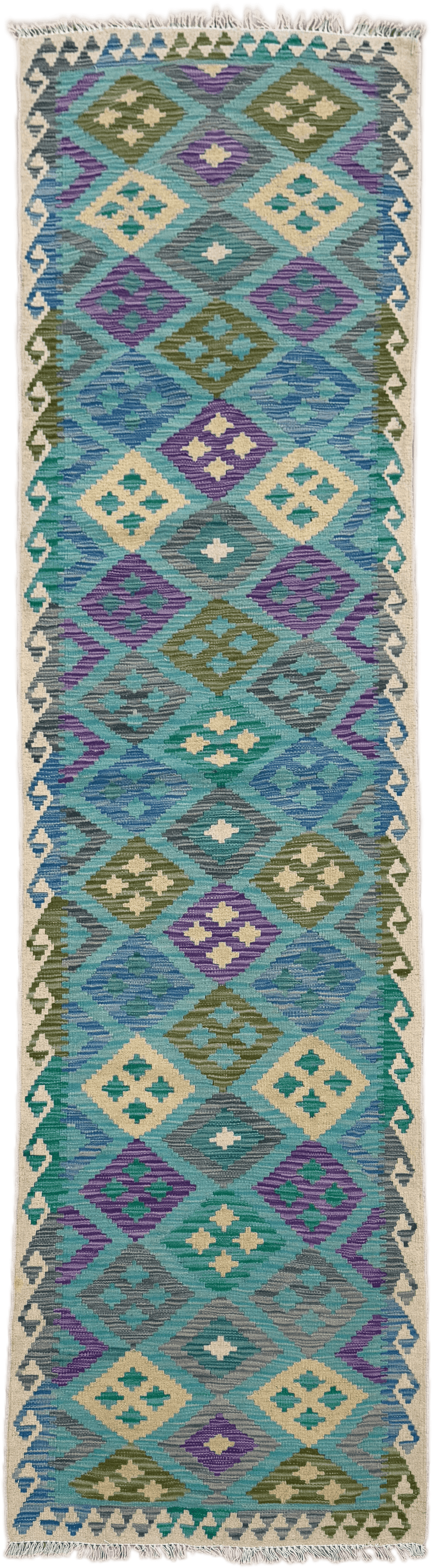 Chobi Kilim Rug - 297 cm x 82 cm