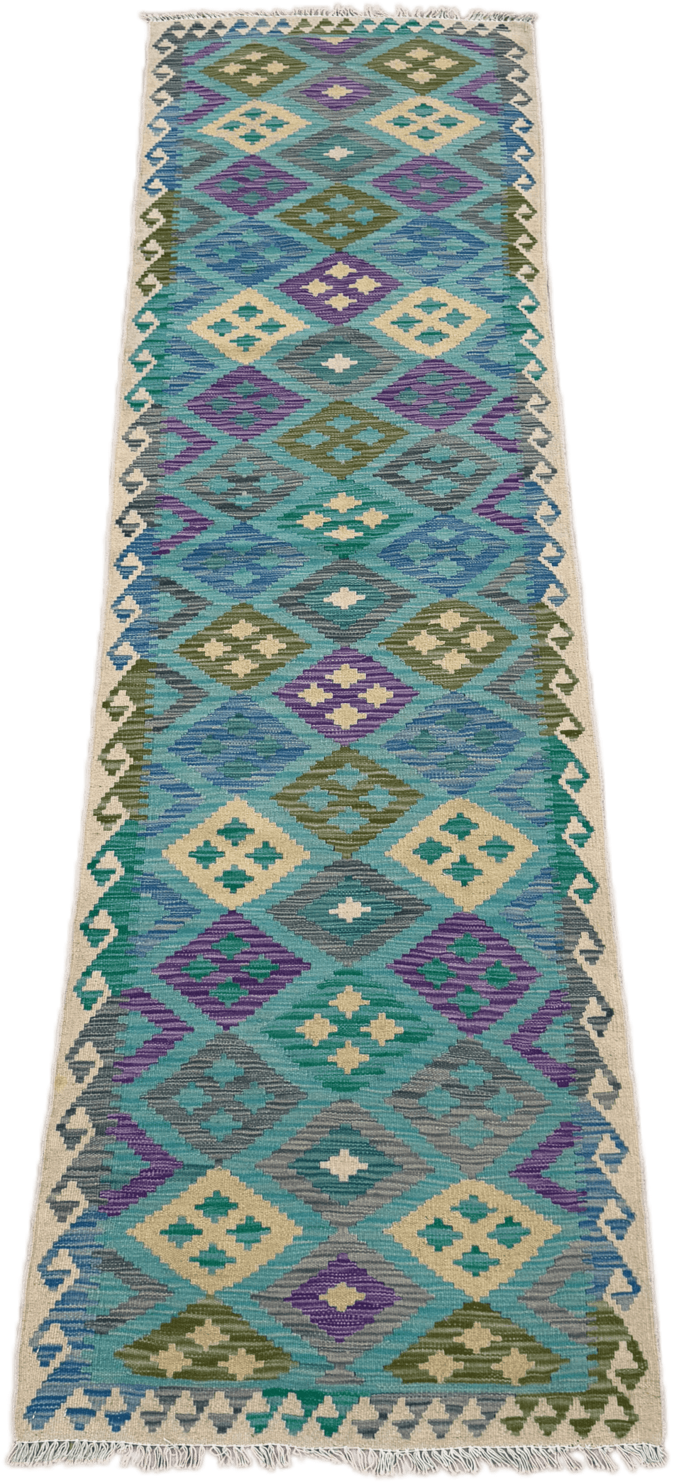 Chobi Kilim Rug - 297 cm x 82 cm
