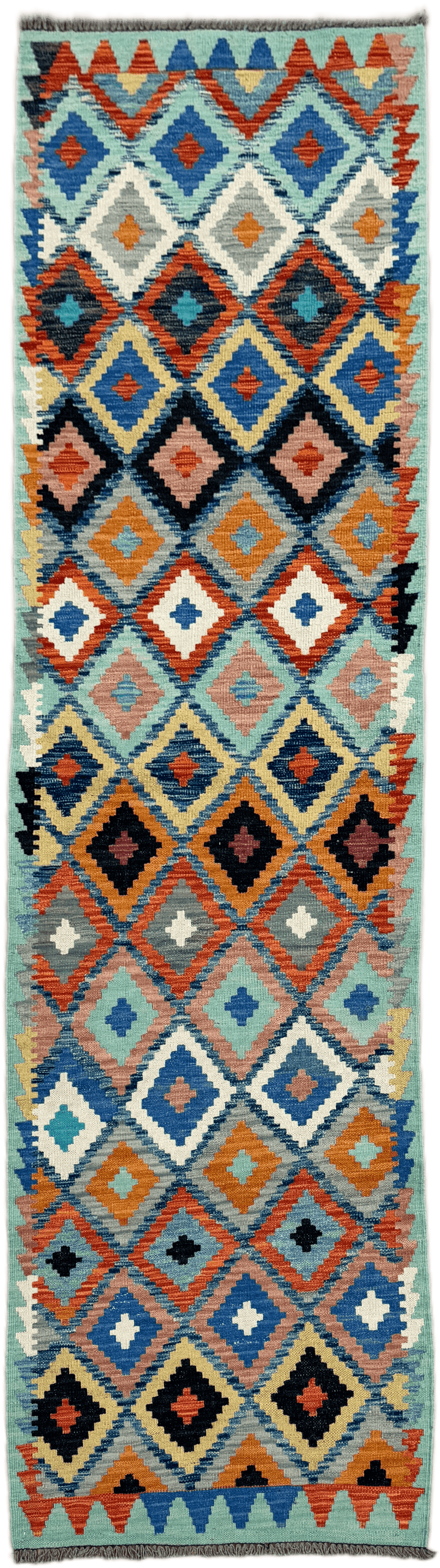 Chobi Kilim Rug - 296 cm x 83 cm