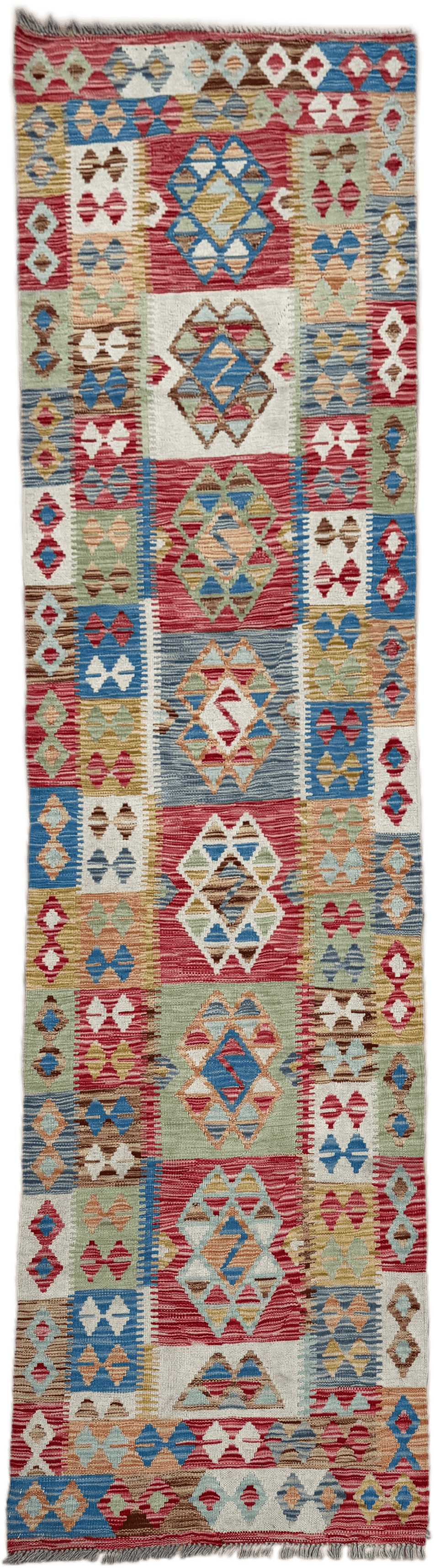 Chobi Kilim Rug - 296 cm x 82 cm