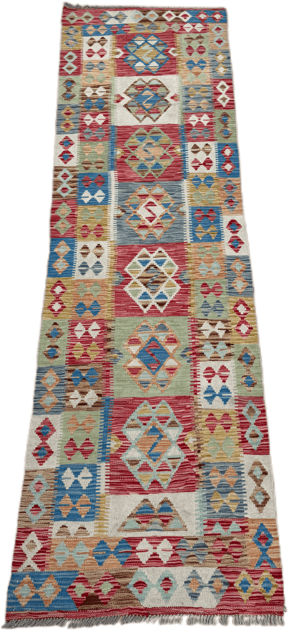 Chobi Kilim Rug - 296 cm x 82 cm