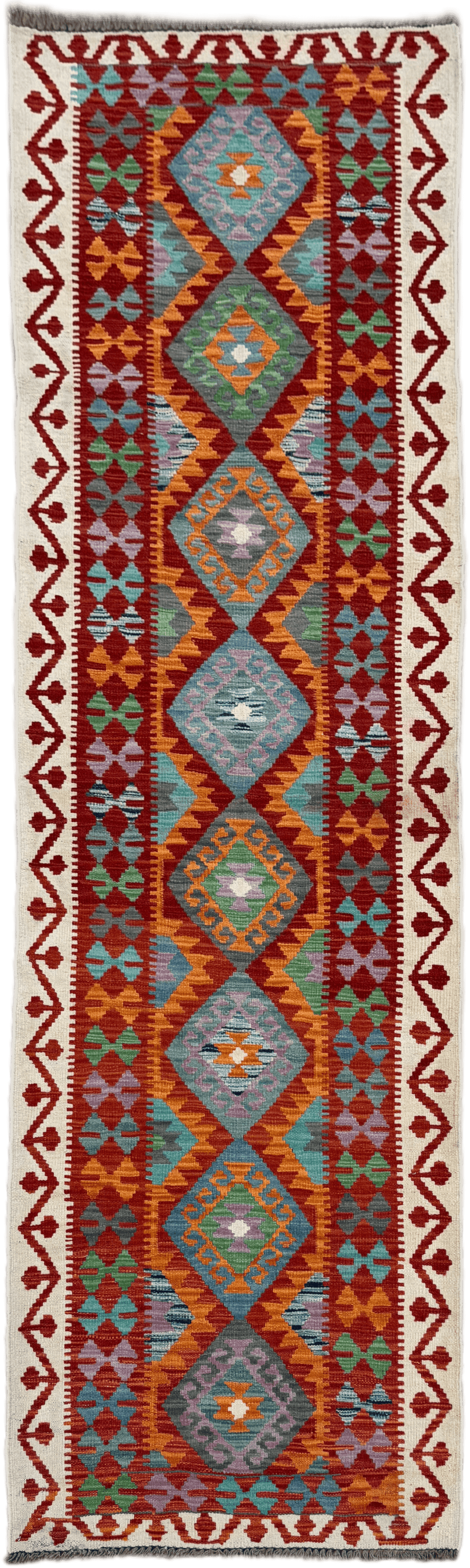 Chobi Kilim Rug - 290 cm x 87 cm
