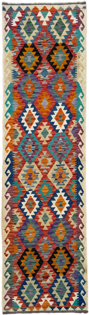 Chobi Kilim Rug - 282 cm x 80 cm